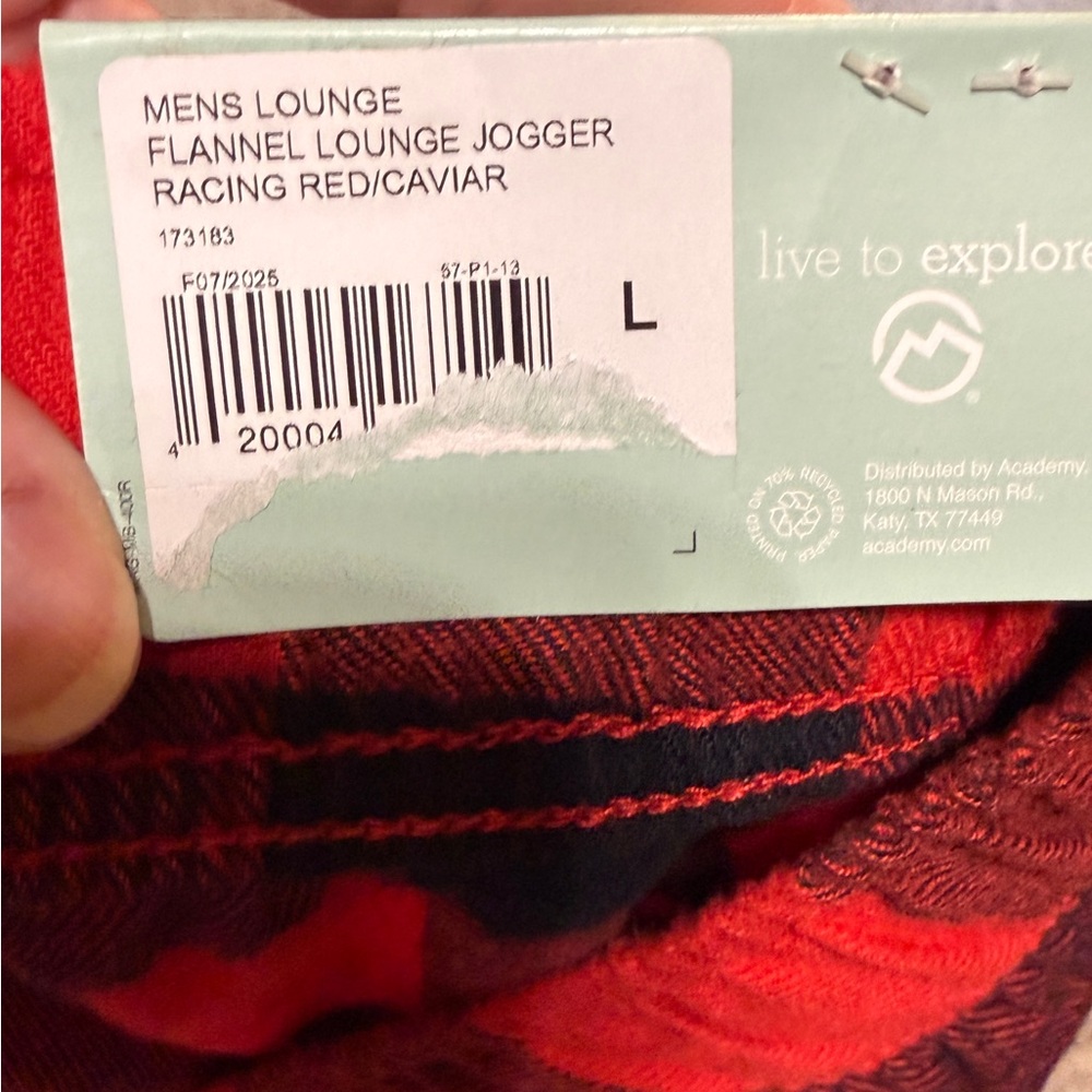Magellan Outdoors Pajama Pants Red Black Mens Size L NWT - Picture 4 of 5